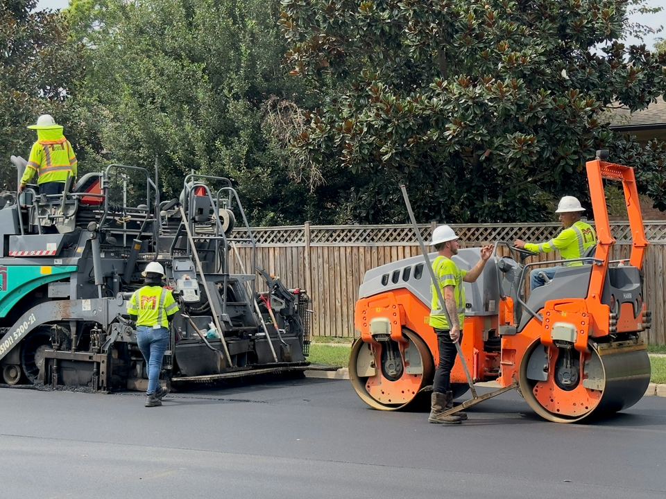 Ouvriers sur un chantier routier